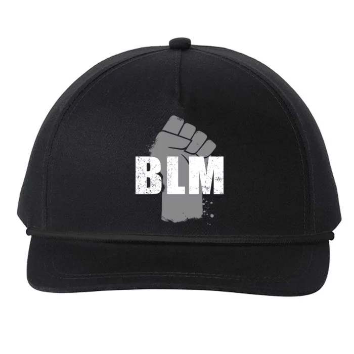 Grey BLM Fist Black Lives Matter Snapback Five-Panel Rope Hat