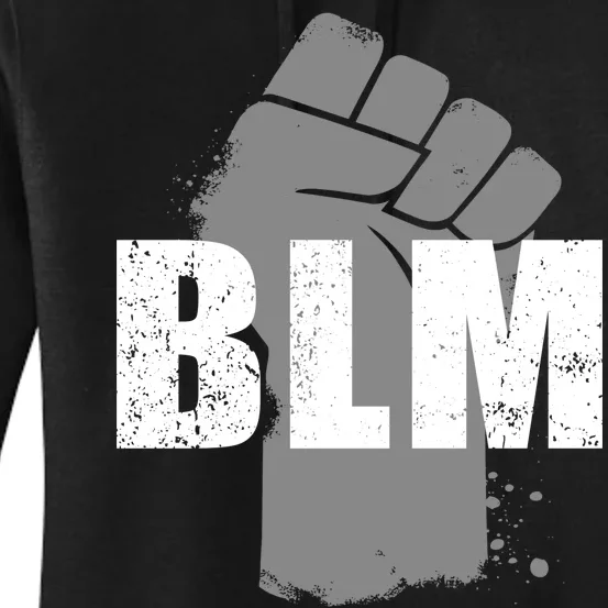 Grey BLM Fist Black Lives Matter Women's Pullover Hoodie