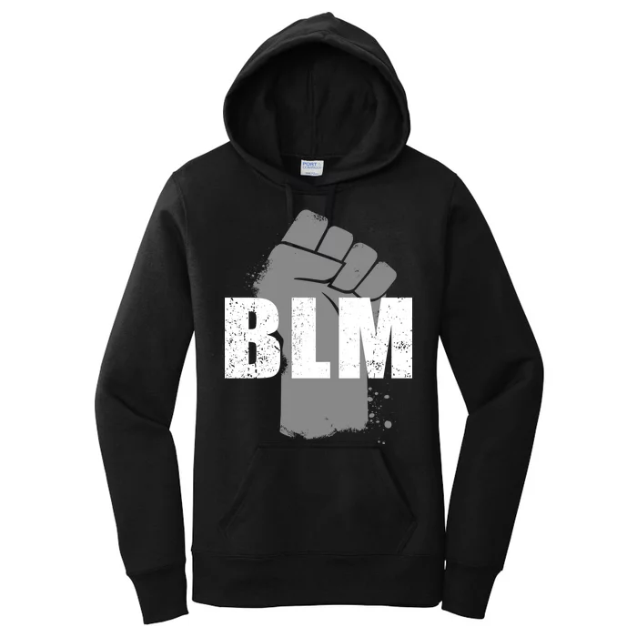 Grey BLM Fist Black Lives Matter Women's Pullover Hoodie