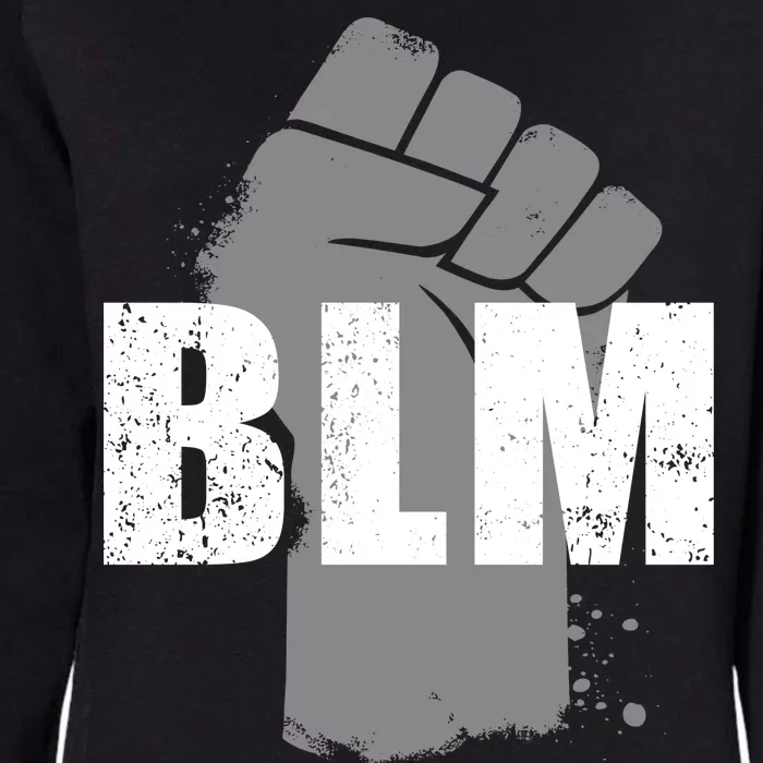 Grey BLM Fist Black Lives Matter Womens California Wash Sweatshirt