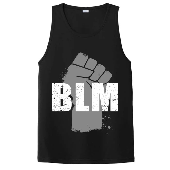 Grey BLM Fist Black Lives Matter Performance Tank