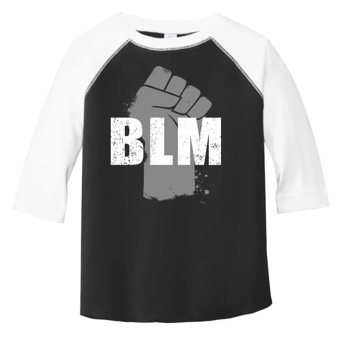 Grey BLM Fist Black Lives Matter Toddler Fine Jersey T-Shirt