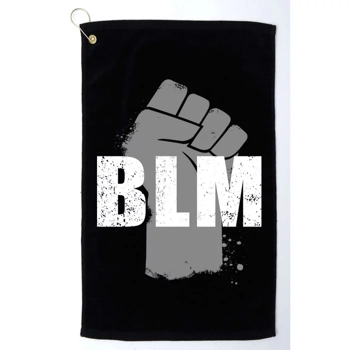 Grey BLM Fist Black Lives Matter Platinum Collection Golf Towel