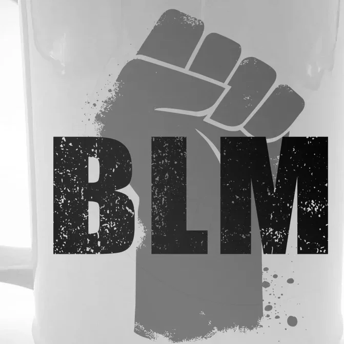 Grey BLM Fist Black Lives Matter Front & Back Beer Stein