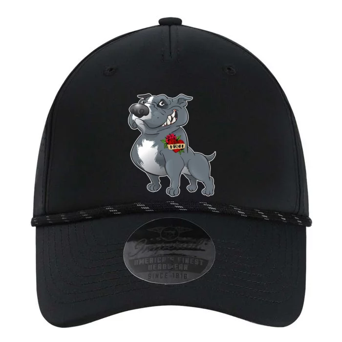 Grey Pitbull I Love Mom Performance The Dyno Cap