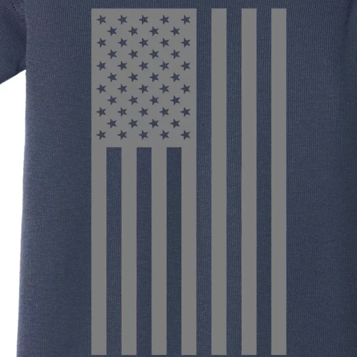 Grey Style America Flag Baby Bodysuit