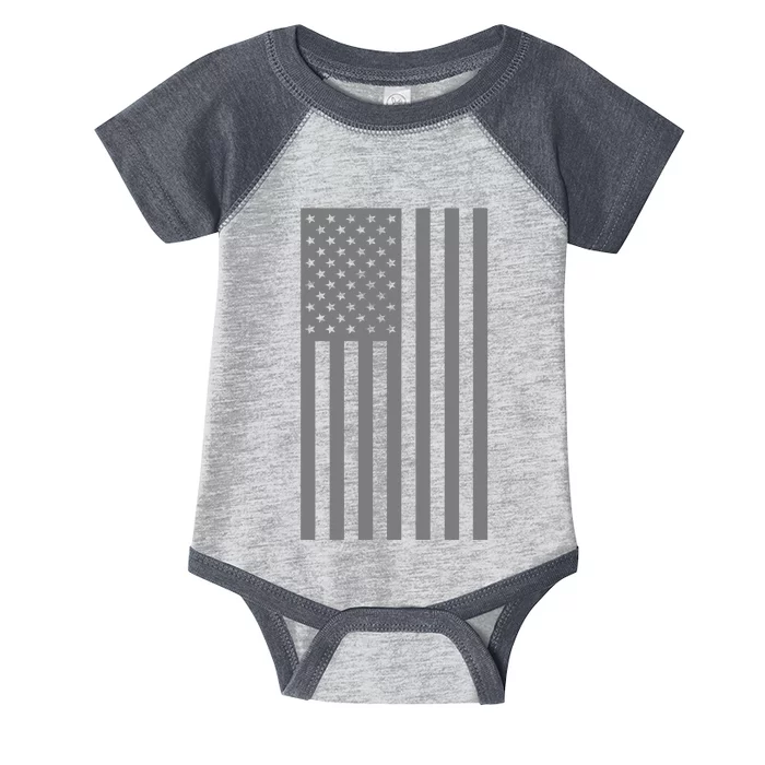 Grey Style America Flag Infant Baby Jersey Bodysuit