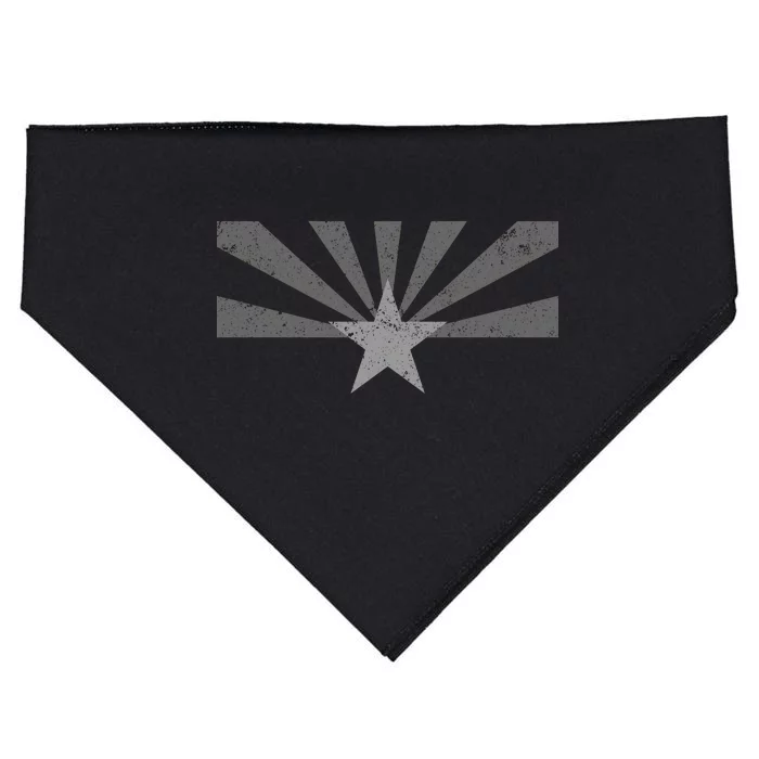 Grey Style Arizona State Flag Distressed USA-Made Doggie Bandana