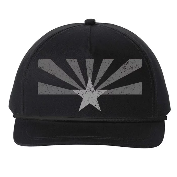 Grey Style Arizona State Flag Distressed Snapback Five-Panel Rope Hat