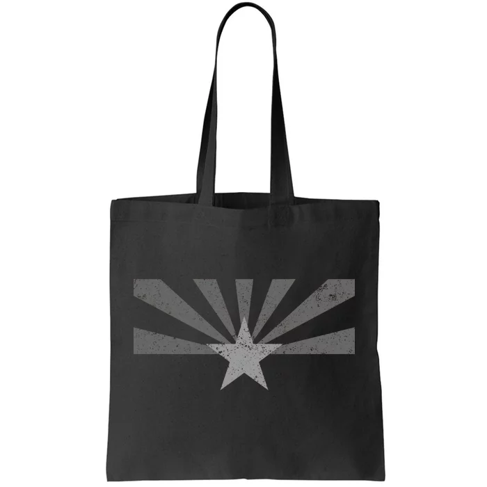 Grey Style Arizona State Flag Distressed Tote Bag