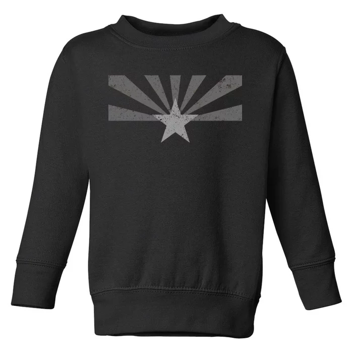 Grey Style Arizona State Flag Distressed Toddler Sweatshirt