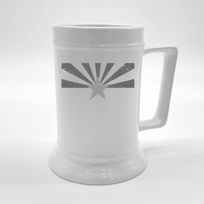 Grey Style Arizona State Flag Distressed Front & Back Beer Stein