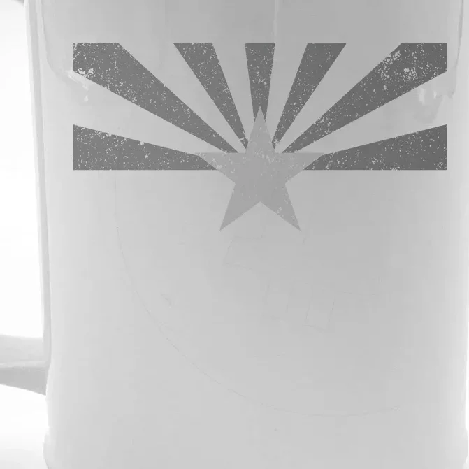 Grey Style Arizona State Flag Distressed Front & Back Beer Stein