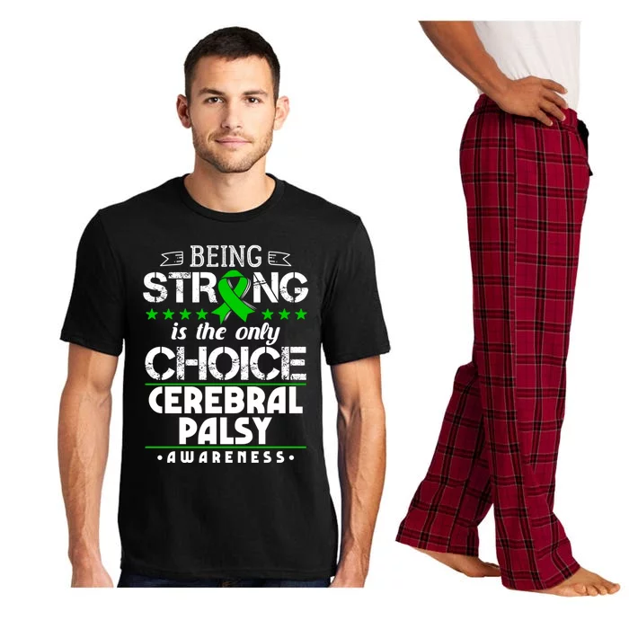 Green Ribbon Funny Gift Cerebral Palsy Awareness Gift Pajama Set