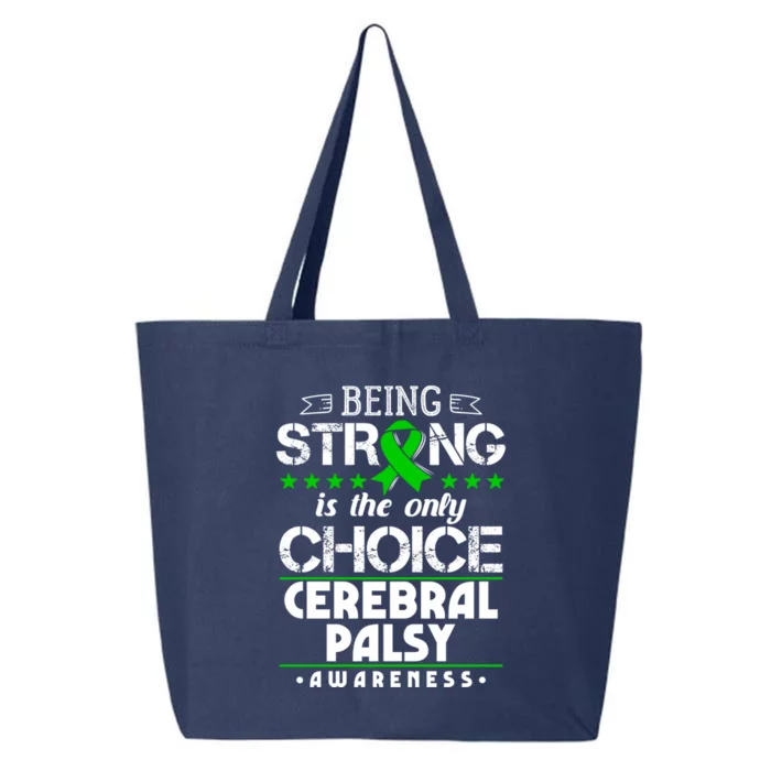 Green Ribbon Funny Gift Cerebral Palsy Awareness Gift 25L Jumbo Tote