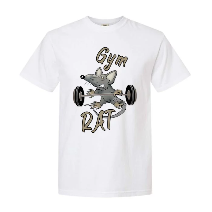 Gym RAT Fitness Barbell Motivational Workout Garment-Dyed Heavyweight T-Shirt