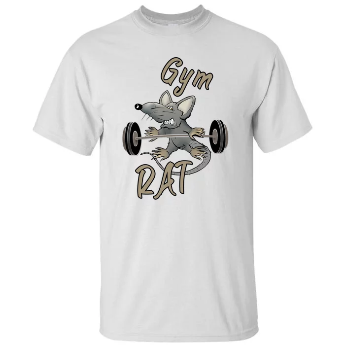 Gym RAT Fitness Barbell Motivational Workout Tall T-Shirt