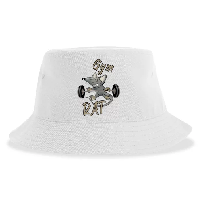 Gym RAT Fitness Barbell Motivational Workout Sustainable Bucket Hat