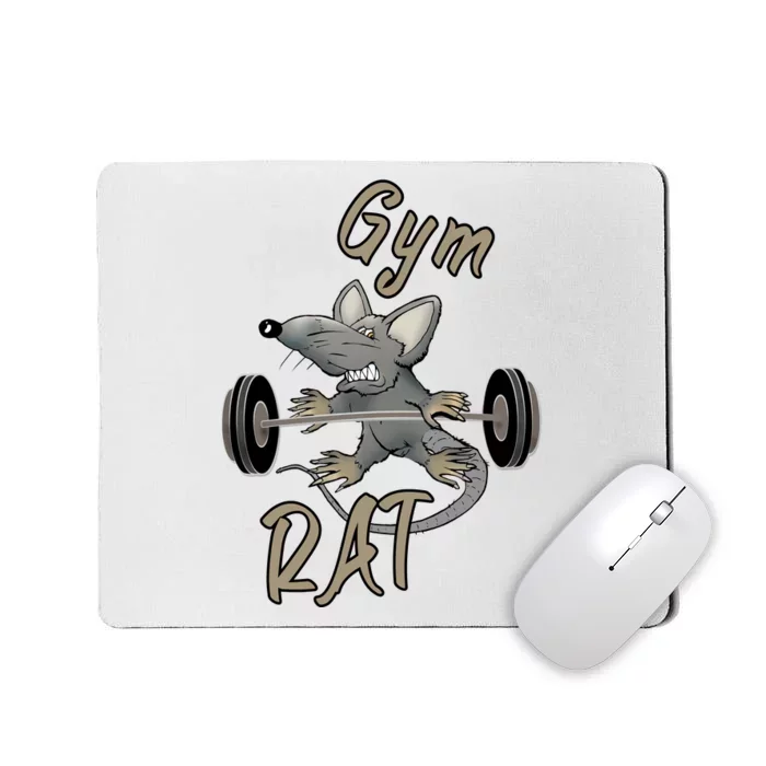 Gym RAT Fitness Barbell Motivational Workout Mousepad