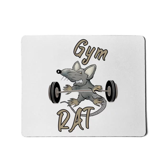 Gym RAT Fitness Barbell Motivational Workout Mousepad