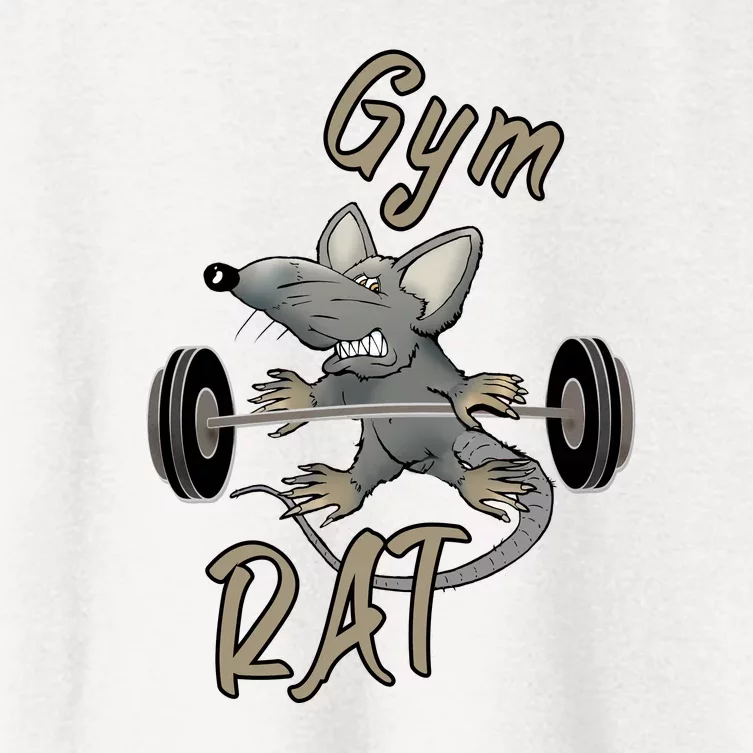 Gym RAT Fitness Barbell Motivational Workout Women's Crop Top Tee