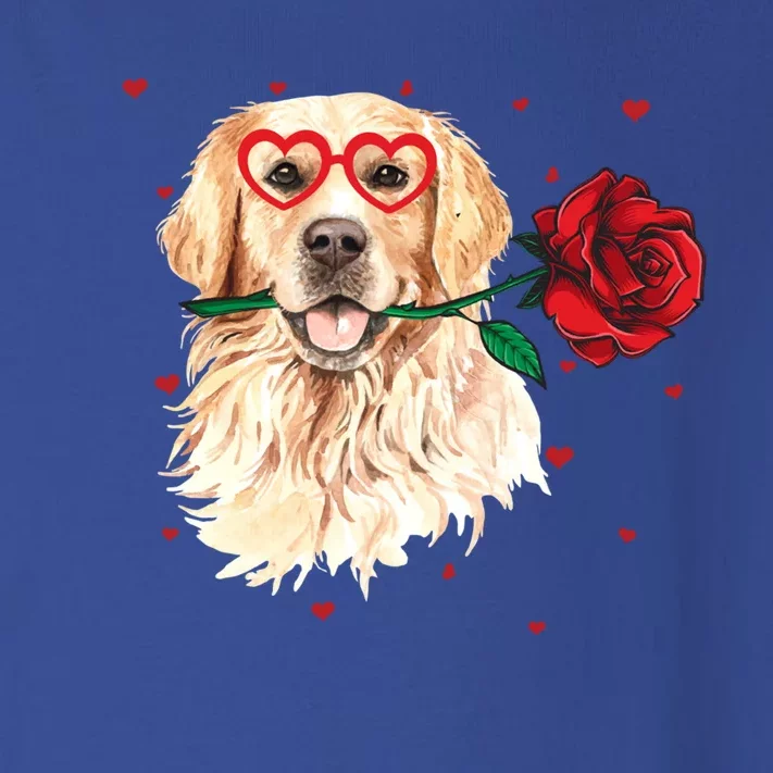 Golden Retriever Face Heart Glasses Valentines Day Dog Lover Gift Toddler Long Sleeve Shirt