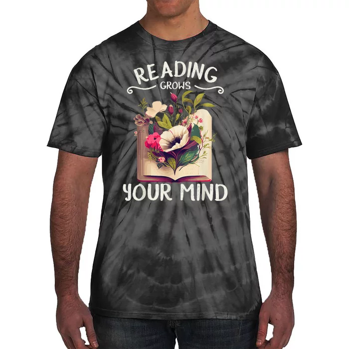 Garden Reading Funny Wildflowers Book Reading Tie-Dye T-Shirt