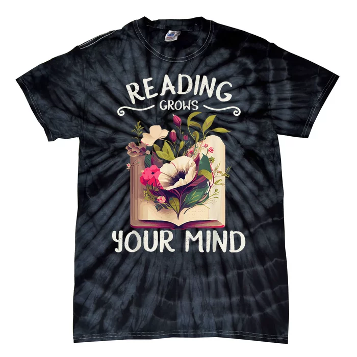 Garden Reading Funny Wildflowers Book Reading Tie-Dye T-Shirt