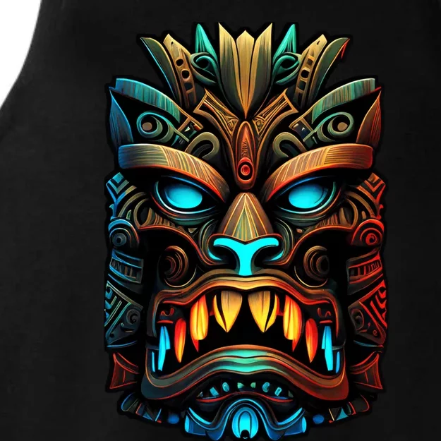 Get Ready For The Beach This Summer with Our Tiki Mask Ladies Tri-Blend Wicking Tank