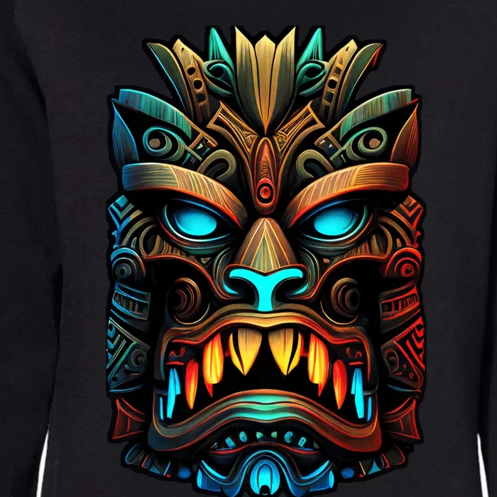 Get Ready For The Beach This Summer with Our Tiki Mask Womens California Wash Sweatshirt