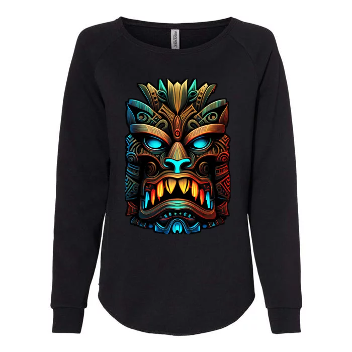 Get Ready For The Beach This Summer with Our Tiki Mask Womens California Wash Sweatshirt