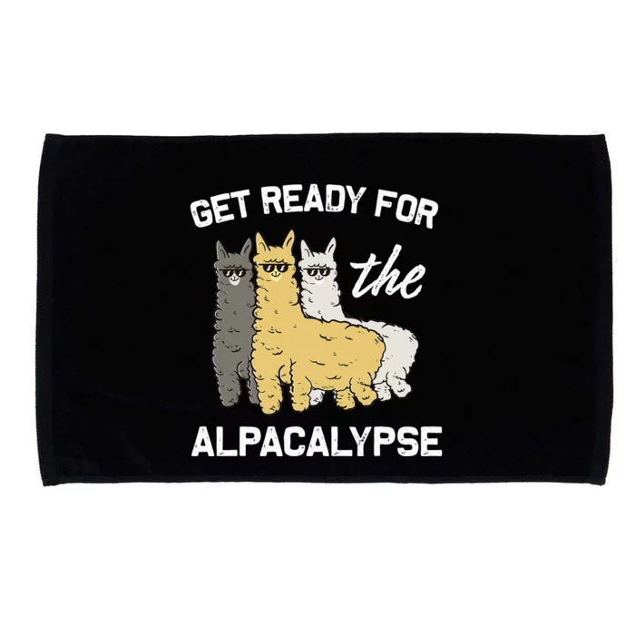 Get Ready For The Alpacalypse Funny Alpaca Fan Gift Microfiber Hand Towel