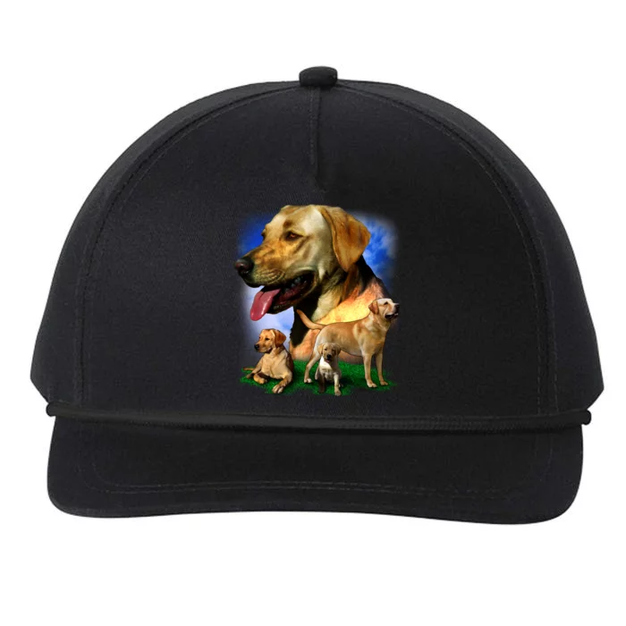 Golden Retriever Family Of Dogs Portrait Snapback Five-Panel Rope Hat