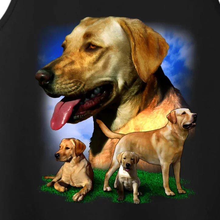 Golden Retriever Family Of Dogs Portrait Performance Tank