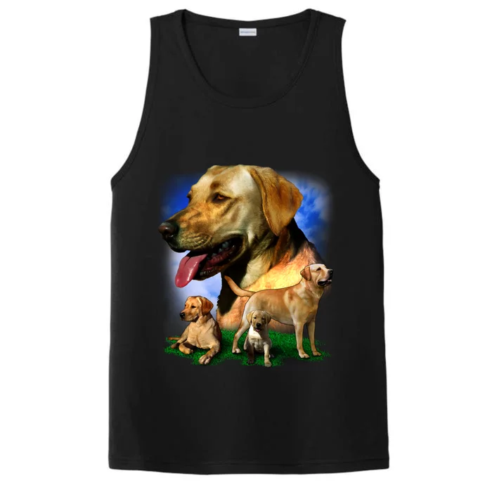 Golden Retriever Family Of Dogs Portrait Performance Tank