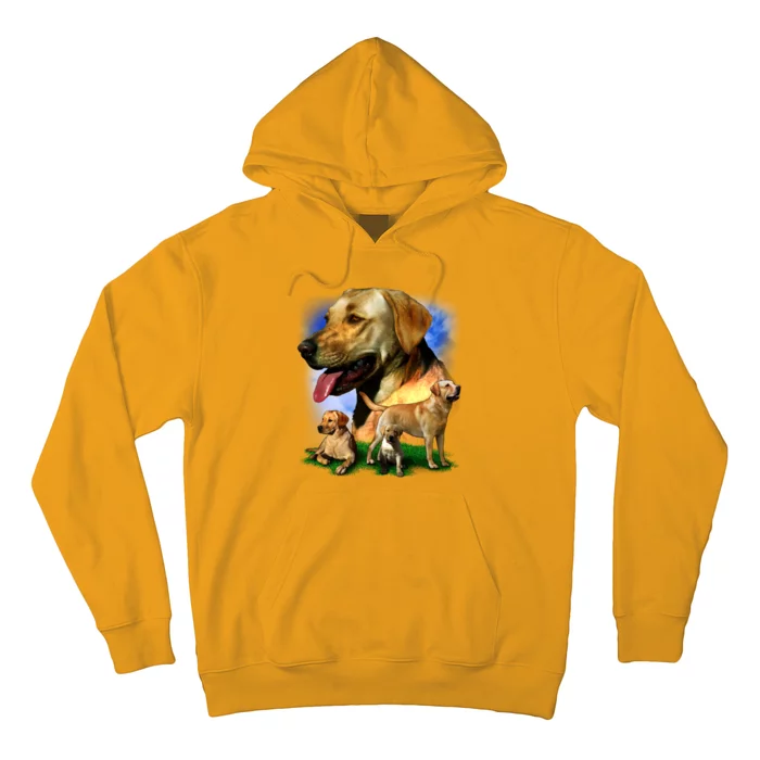 Golden Retriever Family Of Dogs Portrait Hoodie