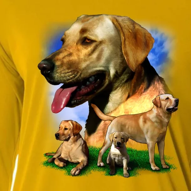 Golden Retriever Family Of Dogs Portrait Cooling Performance Long Sleeve Crew