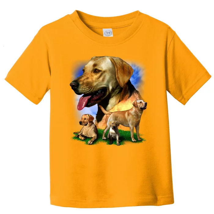 Golden Retriever Family Of Dogs Portrait Toddler T-Shirt