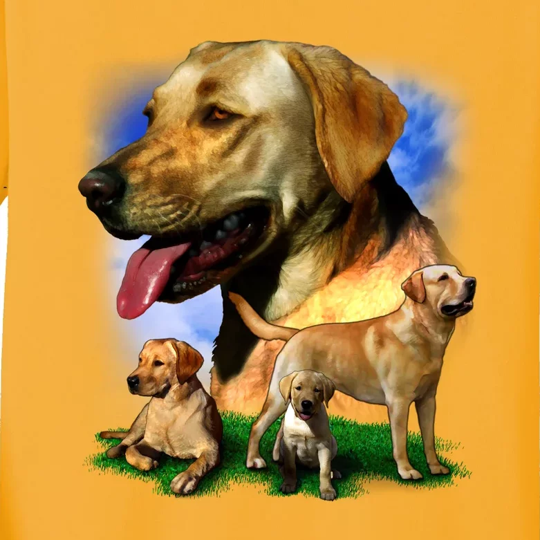 Golden Retriever Family Of Dogs Portrait Kids Long Sleeve Shirt