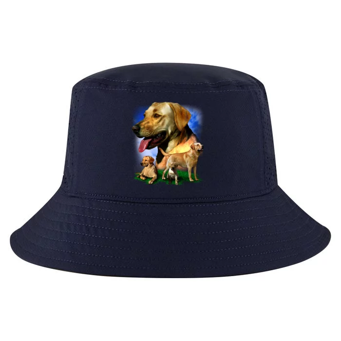 Golden Retriever Family Of Dogs Portrait Cool Comfort Performance Bucket Hat