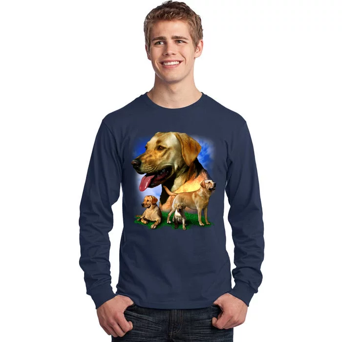 Golden Retriever Family Of Dogs Portrait Tall Long Sleeve T-Shirt