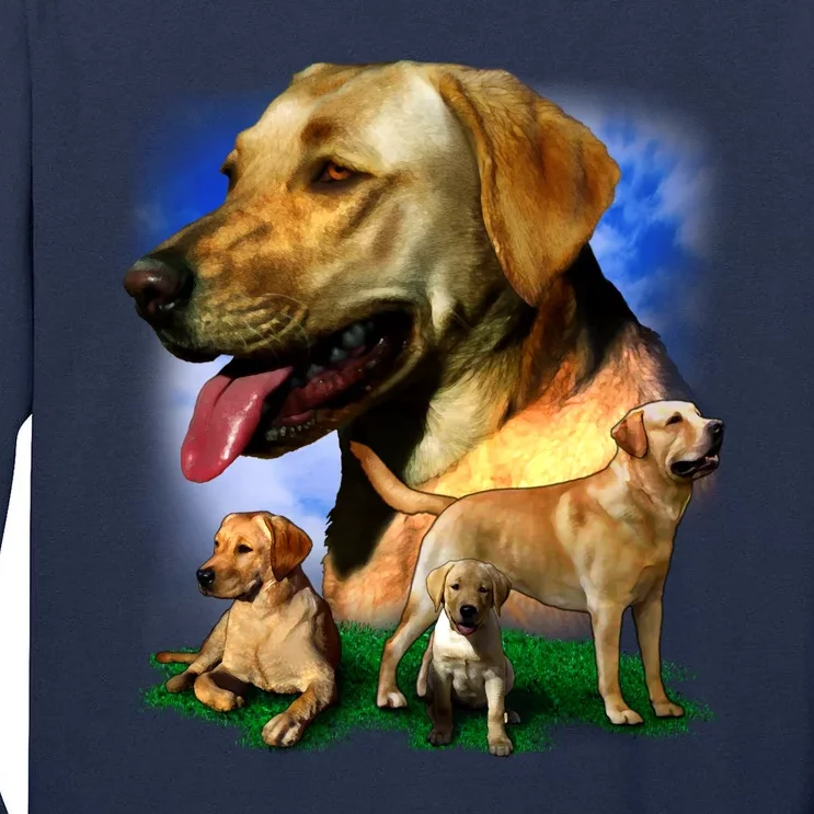 Golden Retriever Family Of Dogs Portrait Tall Long Sleeve T-Shirt