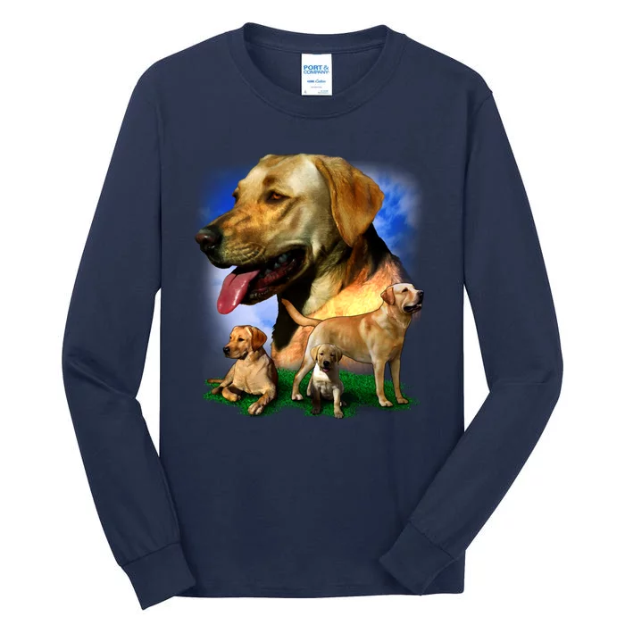 Golden Retriever Family Of Dogs Portrait Tall Long Sleeve T-Shirt