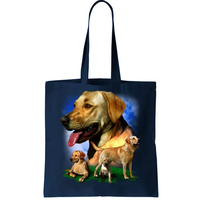 Golden Retriever Family Of Dogs Portrait Tote Bag