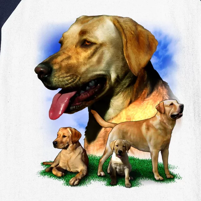 Golden Retriever Family Of Dogs Portrait Baseball Sleeve Shirt