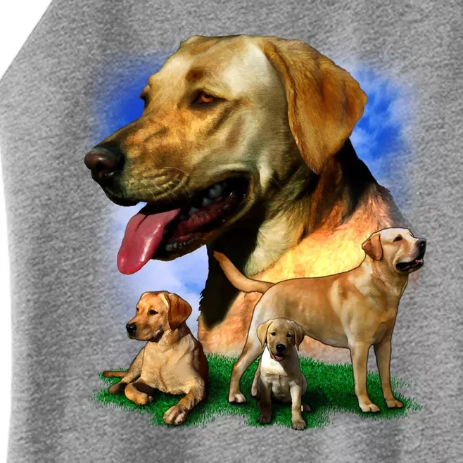 Golden Retriever Family Of Dogs Portrait Women’s Perfect Tri Rocker Tank