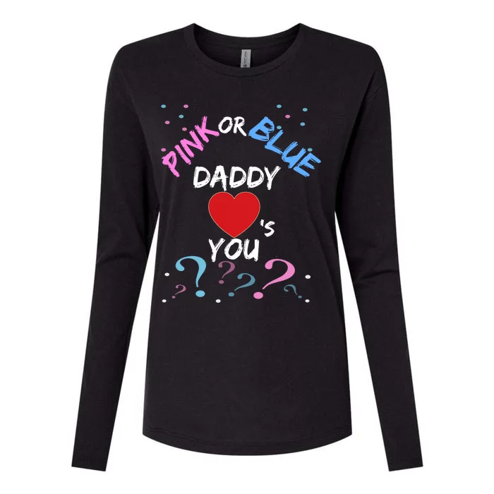 Gender Reveal For Dad Blue Daddy Loves You Hoodie Womens Cotton Relaxed Long Sleeve T-Shirt