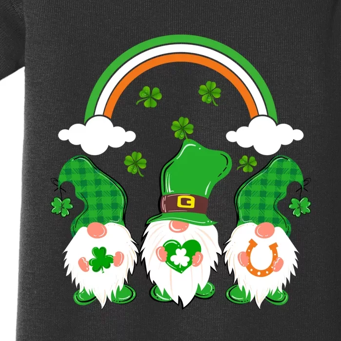 Gnomies Rainbow Funny St Patrick's Day Baby Bodysuit