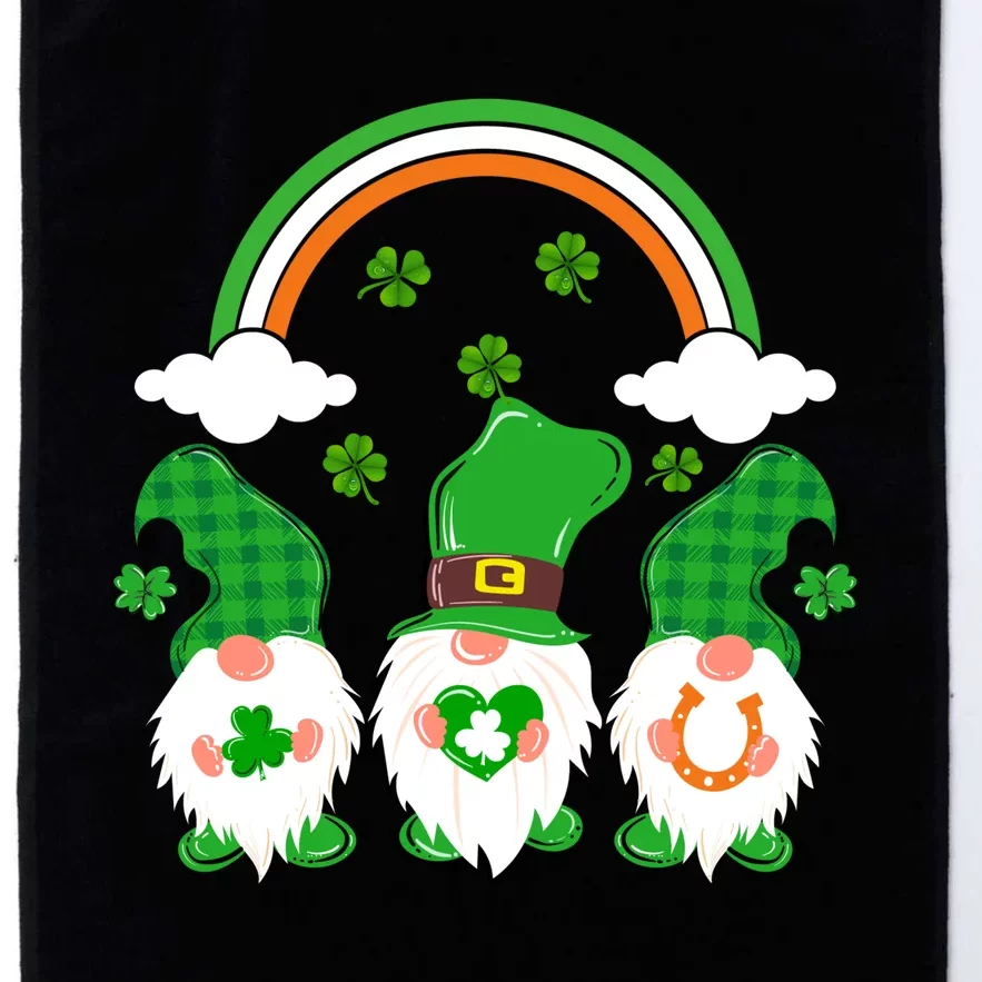 Gnomies Rainbow Funny St Patrick's Day Platinum Collection Golf Towel