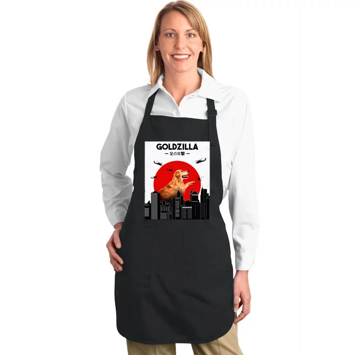 Golden Retriever Funny Golden Retriever Full-Length Apron With Pocket